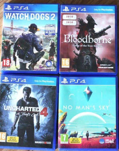 PS4 Watch Dogs 2|Bloodborne|Uncharted 4|No Man's Sky|ALL4GAMES