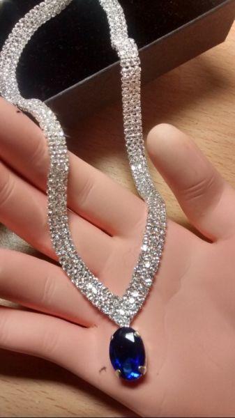 Luxury Silver Rhinestone Choker Sparkling Women Necklace