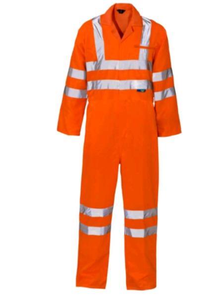 Orange HI VIZ Coveralls (boiler suit (
