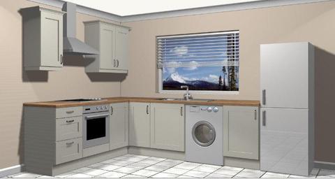 Solid Painted Shaker Kitchens Available (Multiple colours in stock)