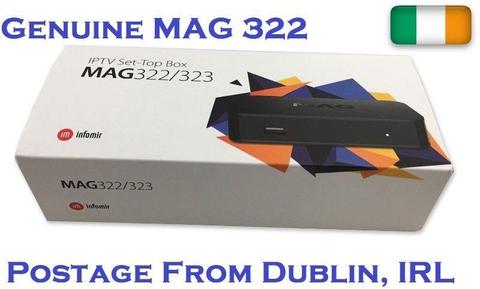 Genuine Original MAG 322 w1 Blank IPTV TV Box WiFi