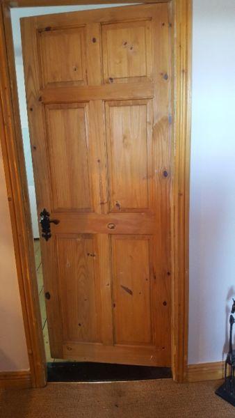 4 wood doors varnished plus handles