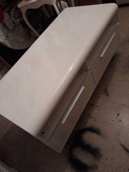 White Console TV Table Beautiful