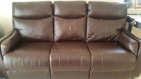 Free ..leather couch & 2 recliners