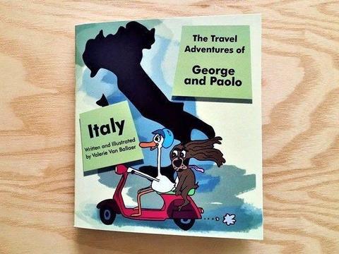 Children's Book The Travel Adventures of George and Paolo: Italy - travel book - picture book - kids