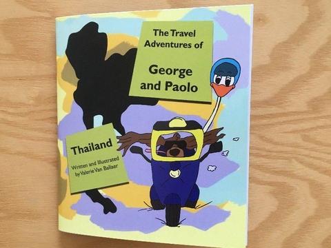 Children's Book The Travel Adventures of George and Paolo: Thailand - children's gift - picture book