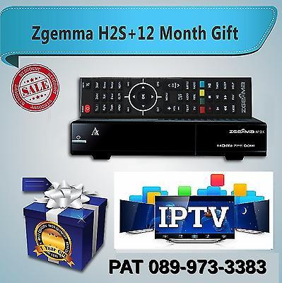 ZGEMMA H2S TV BOX + 1 YEAR IPTV SUBSCRIPTION