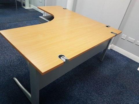 executive managers office desks in beech