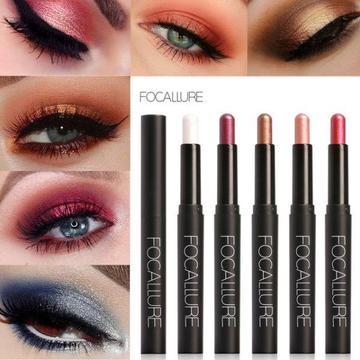 FOcaallure 12 colours glitter eye shadow pencil highlighter eyes make up pen cosmetic