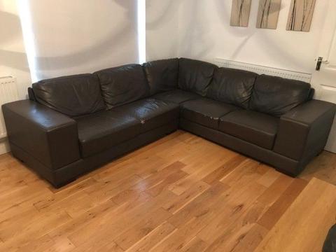 Lovely Leather Corner Sofa