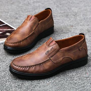 large size men comfy casual microfiber leather oxford shoes