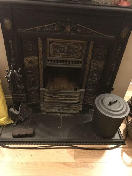Fireplace black iron