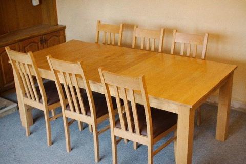 Dining set - 6 chairs included, up to 8 people