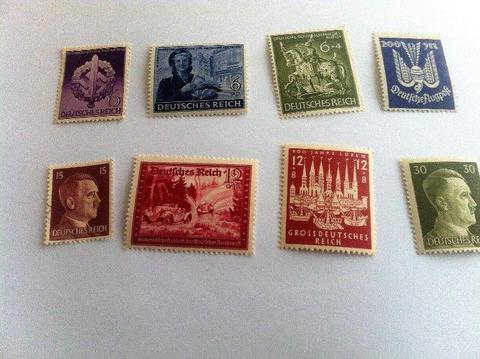 Rare + Genuine WW2 NAZI Germany 3rd Reich Stamps