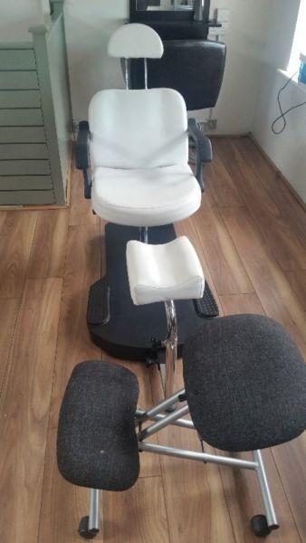 Pedicure chair inc foot stool