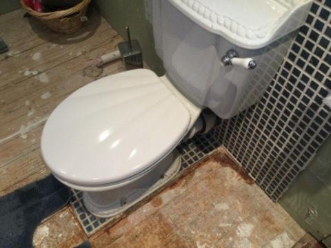 Toilet and cistern white