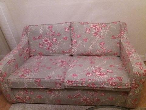 2 seater sofa, table and 4 chairs