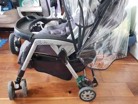 mamas and papas buggy with rain cover