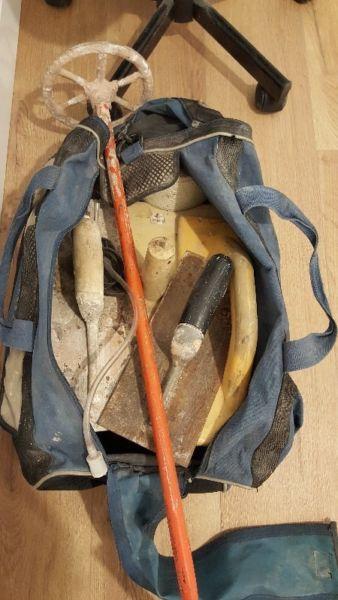 Bag of plastering tools for sale