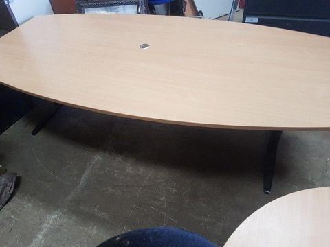 beech boardroom 2.4 metre table