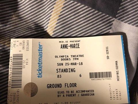 Anne-Marie Olympia theatre Sunday 25th March