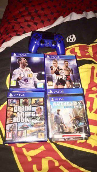 PS4 games + Limited Edition Controller + PS4 online Voucher