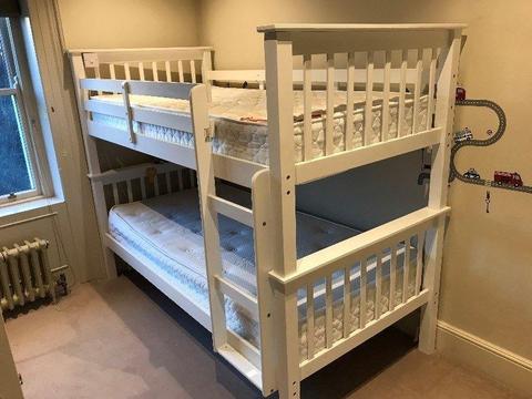 White Solid Wood Bunk Beds
