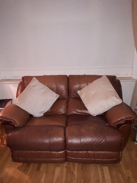 Electric reclining suite 2 two leather & a single