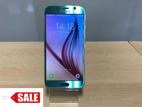 SALE Samsung Galaxy S6 in BLUE 32GB Unlocked SIM Free Box CASE Limited Edition