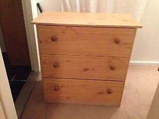 For Sale - Small chest of pine drawers