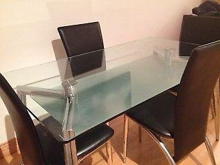 Glass Dining Table and four chairs