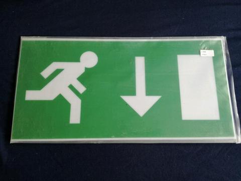 Collection of acrylic exit signs