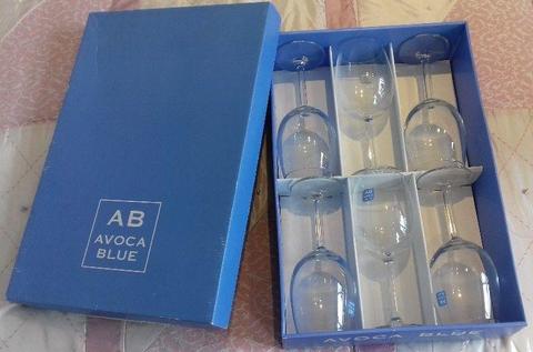 AB Avoca Blue wine glasses set