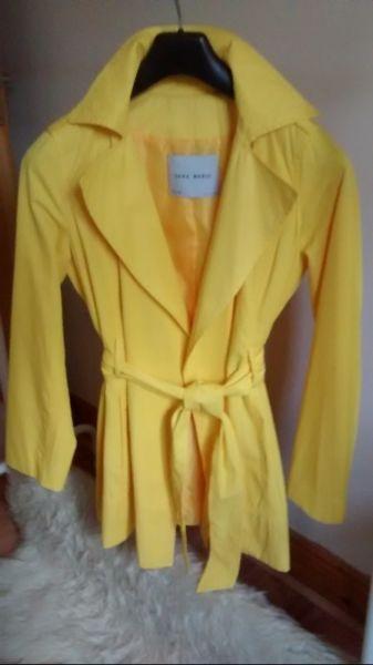 Women Yellow Zara Coat, Size M