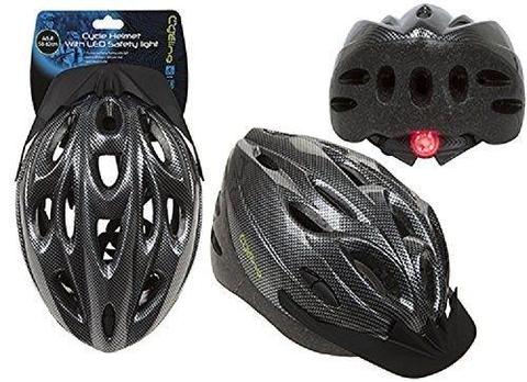 Bike helmet with LED rear light