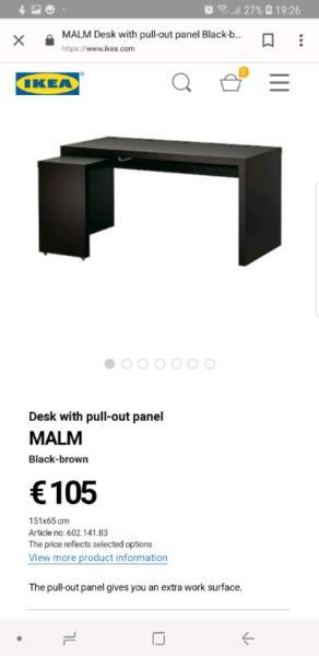 Ikea desk malm