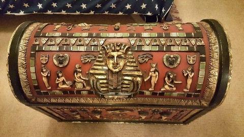 Storage Trunk/Treasure Box-Egyptian Pattern