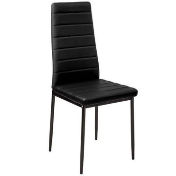 Brand new set of 6 Black Leather Dining chairs