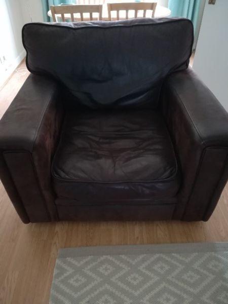 Brown Leather Chair - Good Condition