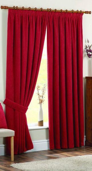 Thermal Curtains 2 packs (red & cream)