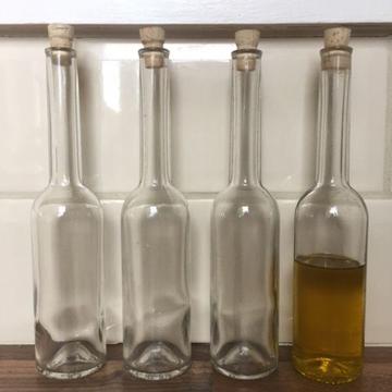 small Glass Bottles with cork stoppers