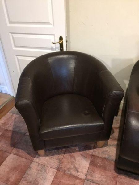 2 leather chairs