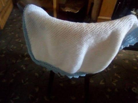 4 beautiful hand knitted baby blankets