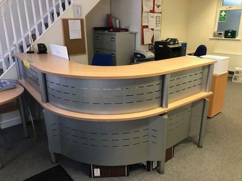 Curved Office Reception Desk