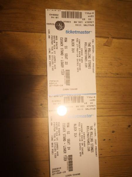 Rolling stones tickets