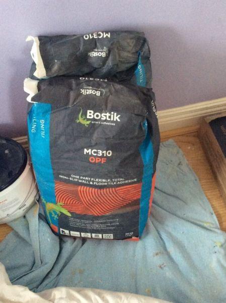 Bostik MC 310 OPF brand new never opened 2 x 20 kg bags wall and floor non slip tile adhesive