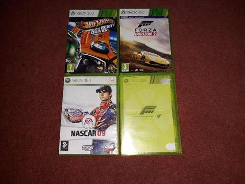 Four Xbox360 car games
