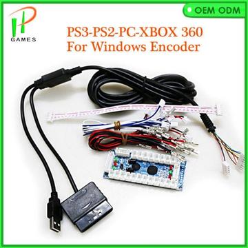 Arcade game controller joystick encoder board with cable to PC