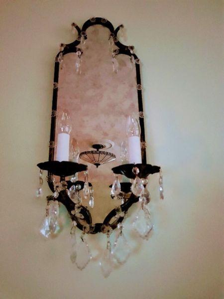 Wall Light with crystals for sale