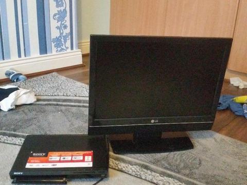 Tv for sale& DVD player